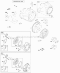 Blower HousingShrouds Flywheel Rewind Starter Diagram and Parts List for 204412-0156-E1  Briggs and Stratton Engine